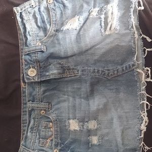 Denim mini skirt